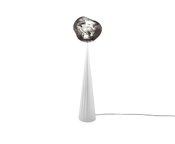Melt Cone candeeiro de pé gordo LED 174,5 cm, Prateado-prateado Tom Dixon