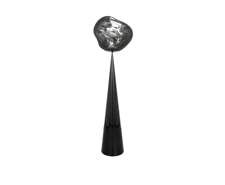 Melt Cone candeeiro de pé gordo LED 174,5 cm, Prateado Tom Dixon