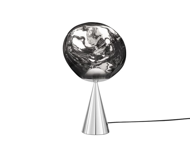 Melt Cone candeeiro de pé gordo LED 46,5 cm, Prateado-prateado Tom Dixon