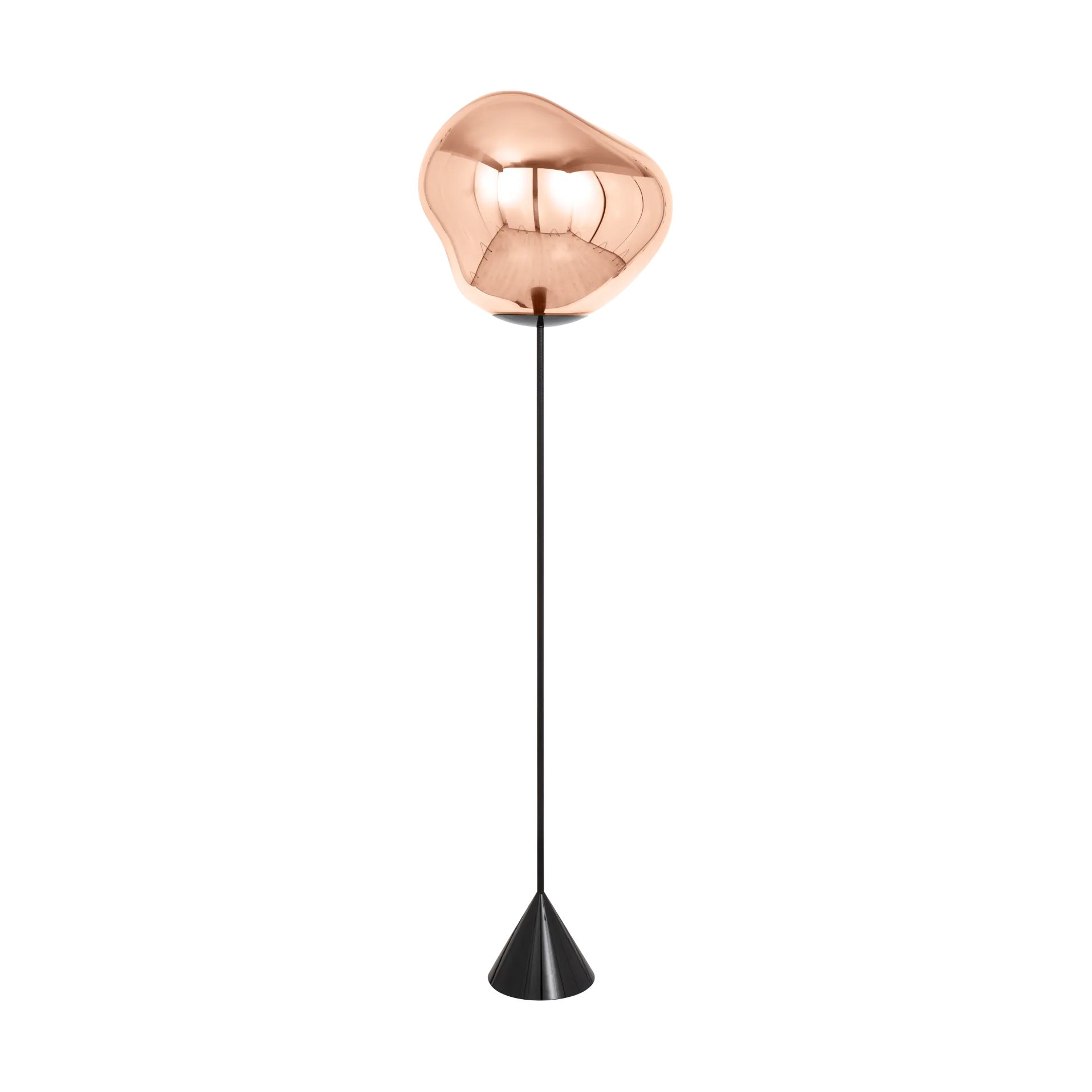 Melt Cone slim candeeiro de pé LED 180 cm, Cobre Tom Dixon