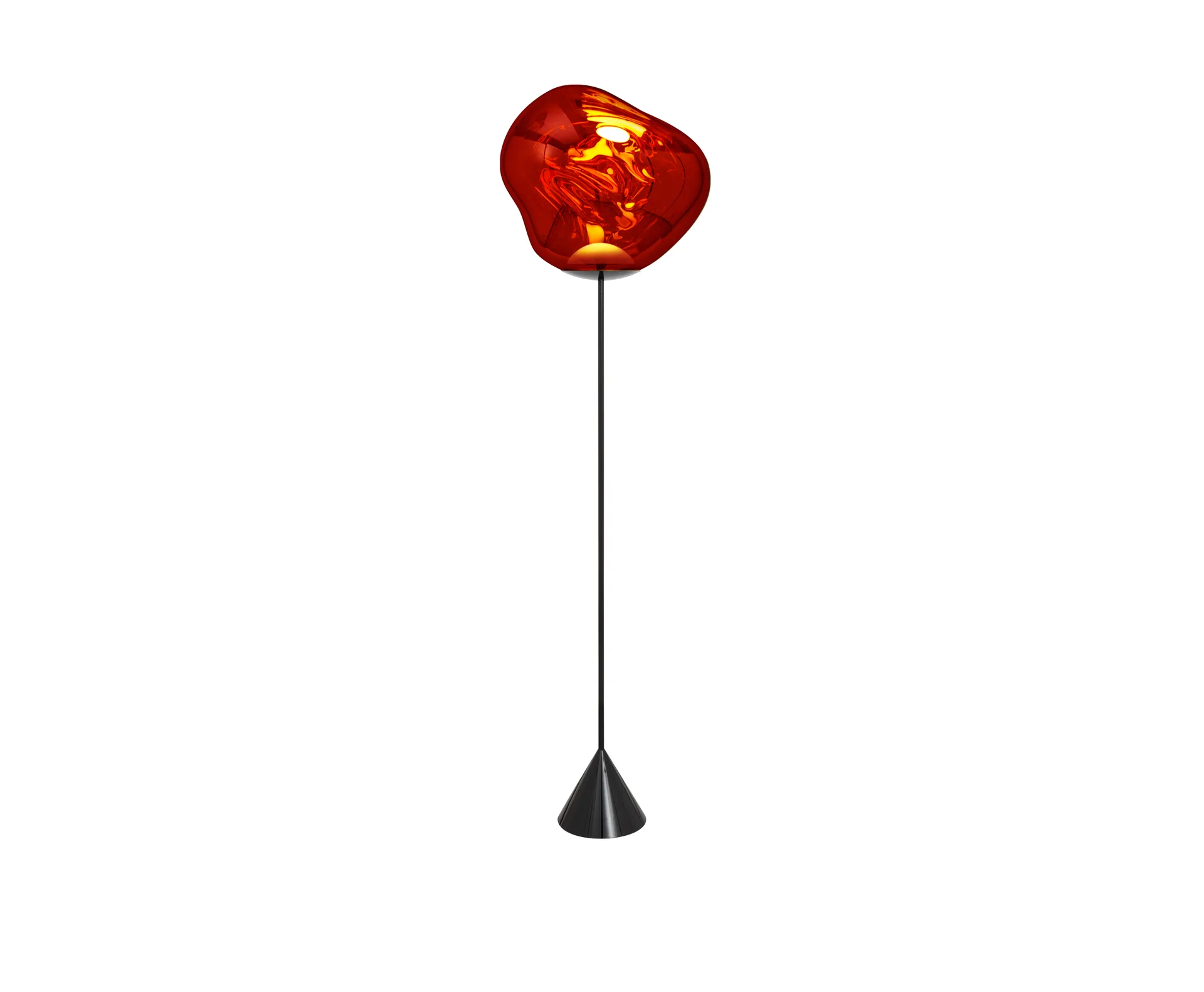 Melt Cone slim candeeiro de pé LED 180 cm, Cobre Tom Dixon