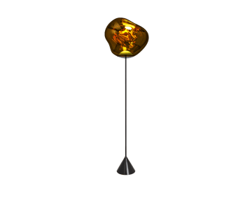 Melt Cone slim candeeiro de pé LED 180 cm - Dourado - Tom Dixon