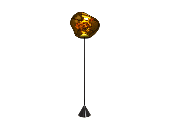 Melt Cone slim candeeiro de pé LED 180 cm, Dourado Tom Dixon