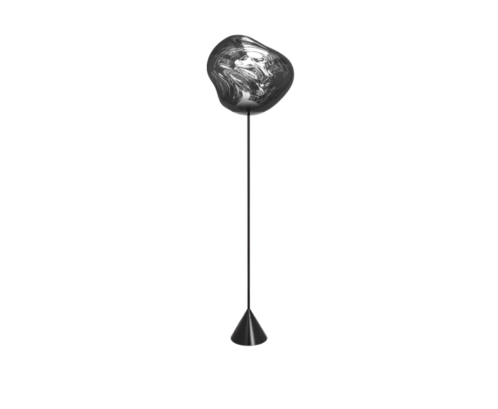 Melt Cone slim candeeiro de pé LED 180 cm, Prateado Tom Dixon