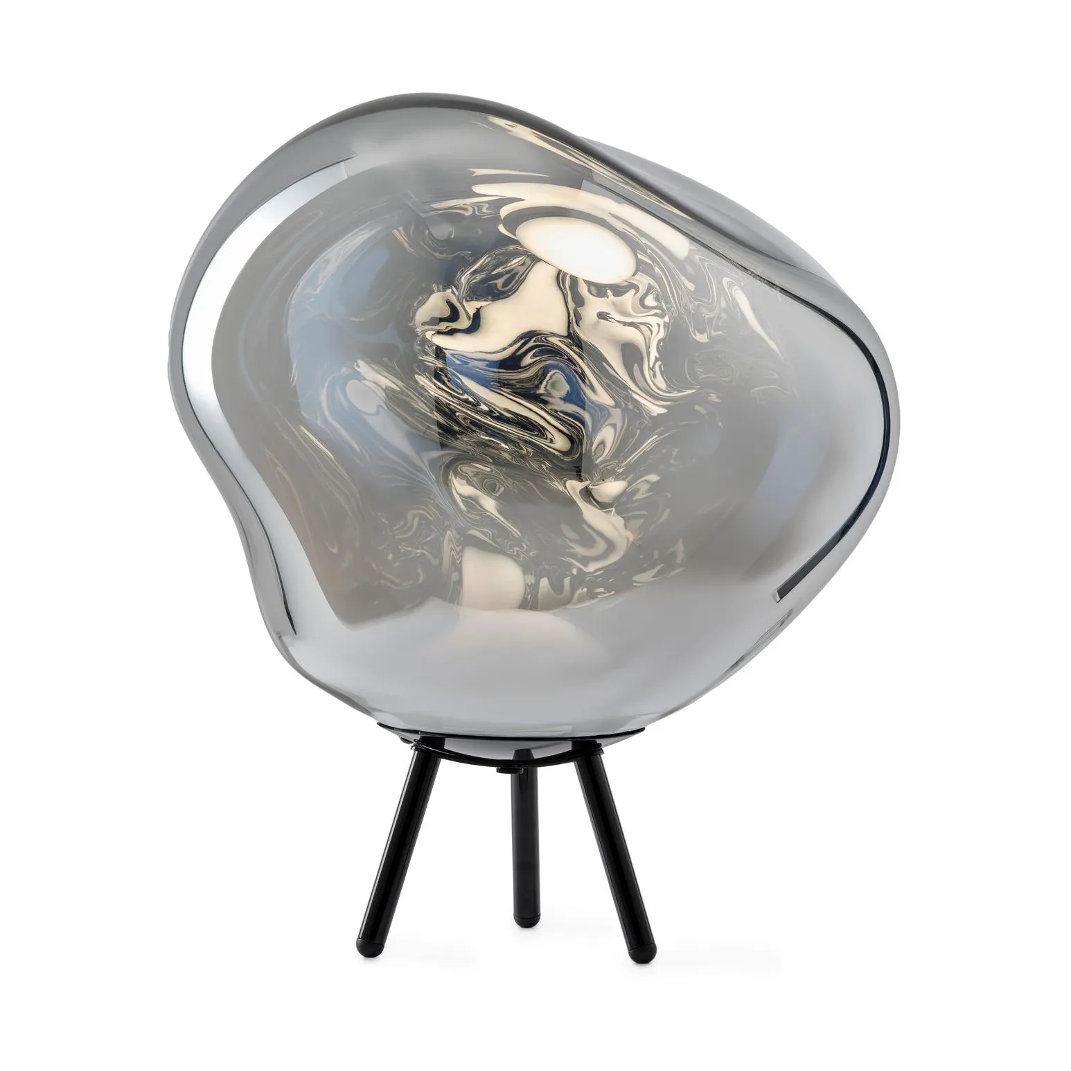 Melt Portable LED Large candeeiro de pé, Prateado Tom Dixon