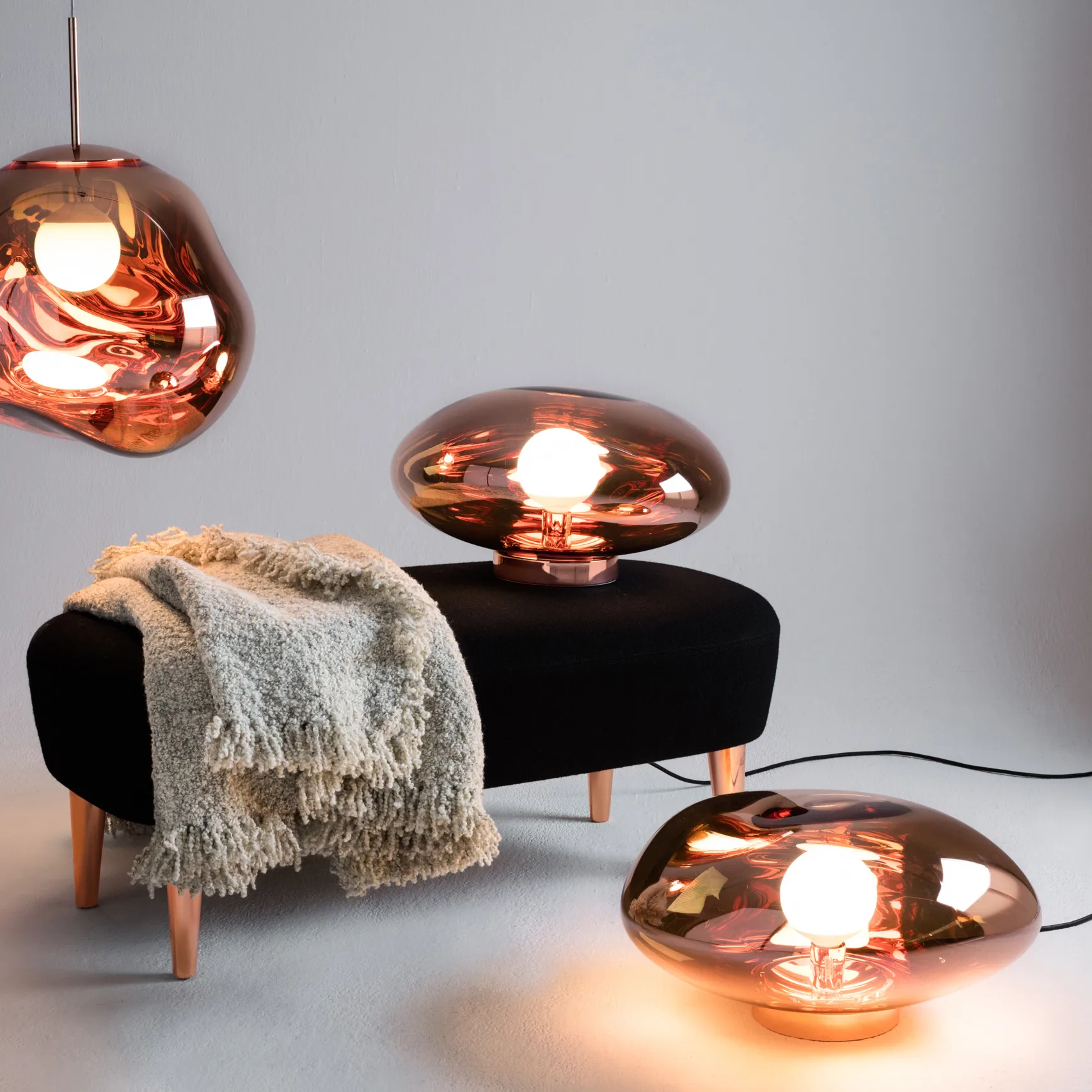Melt Surface candeeiro de teto/parede LED , Cobre Tom Dixon