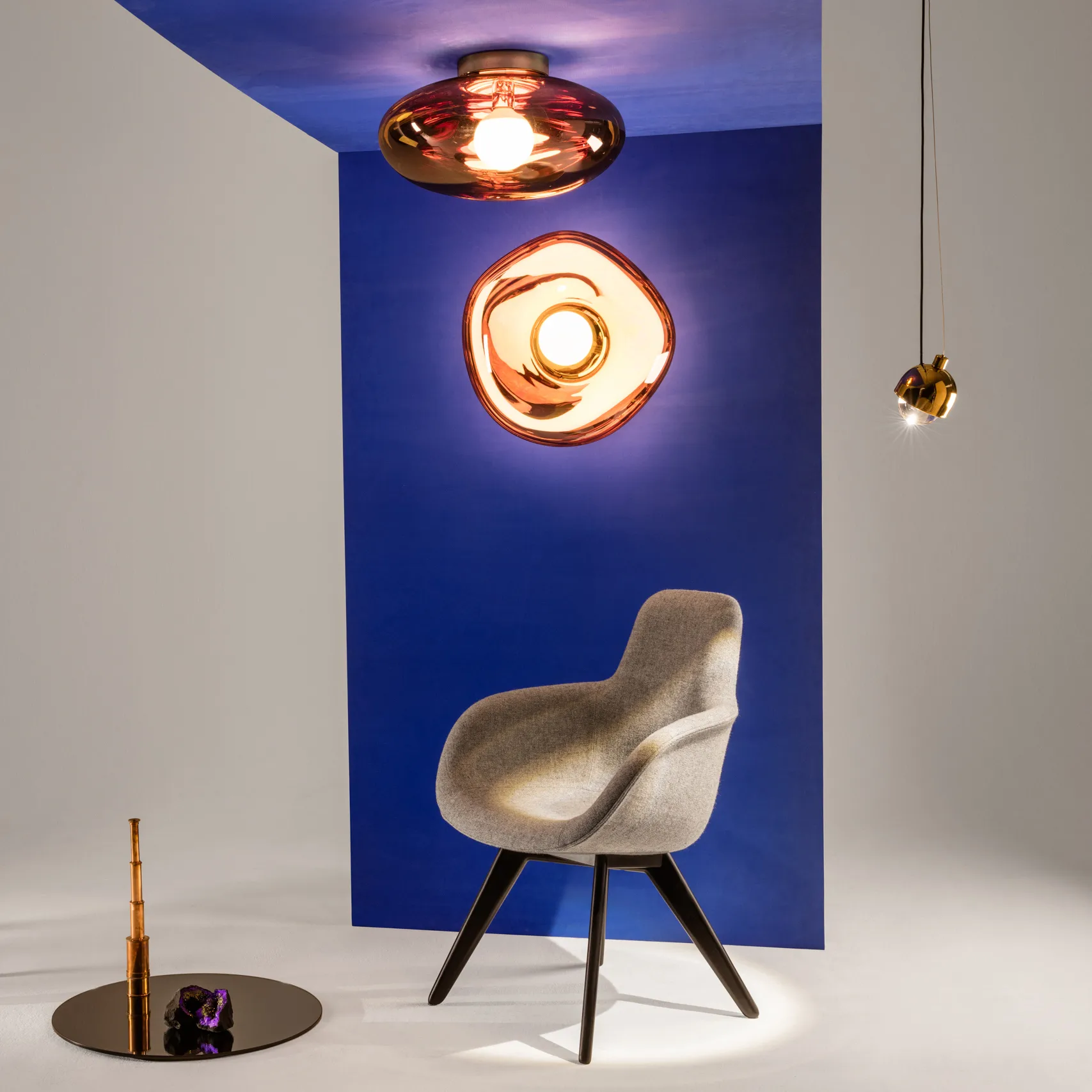 Melt Surface candeeiro de teto/parede LED , Cobre Tom Dixon
