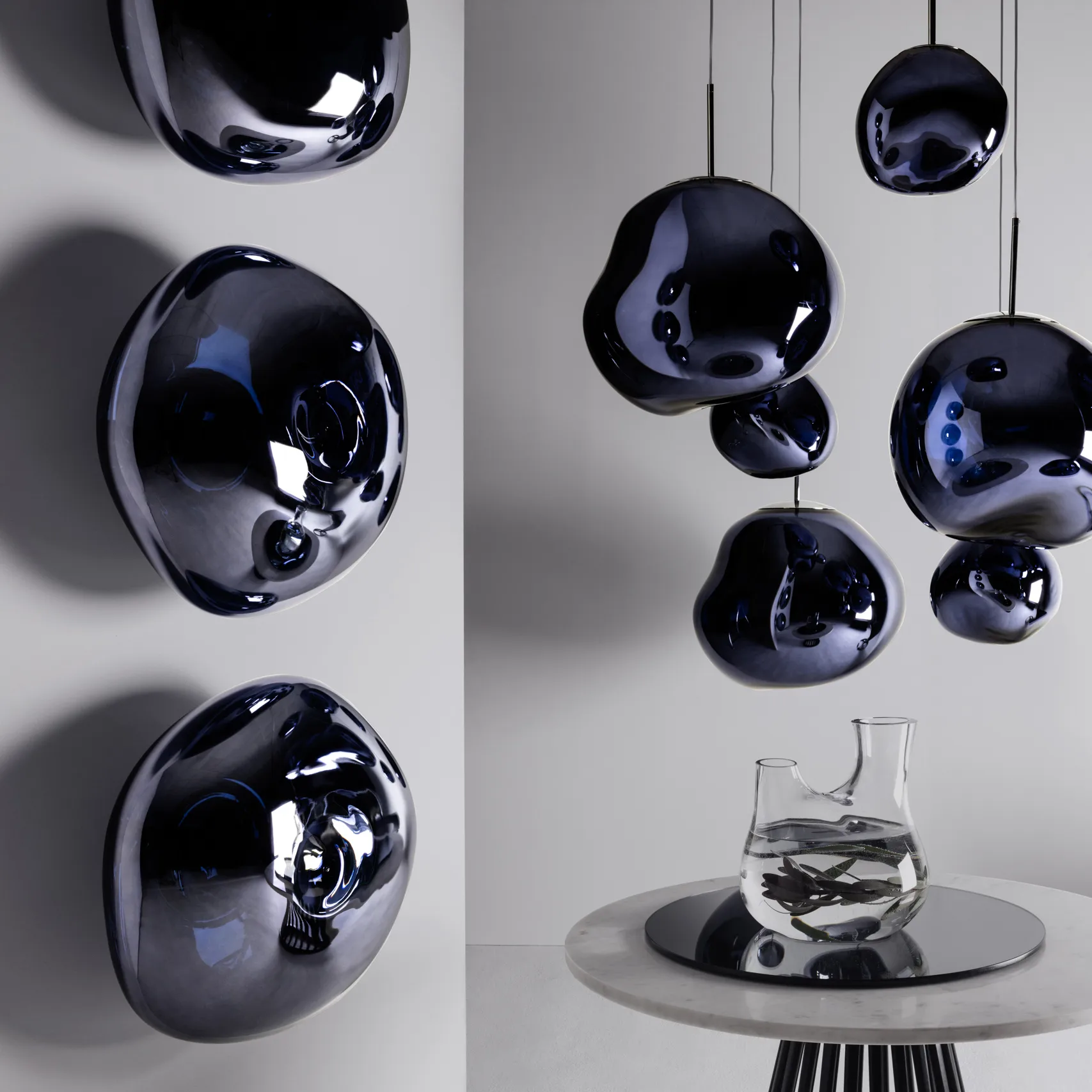 Melt Surface candeeiro de teto/parede LED , Fumo Tom Dixon