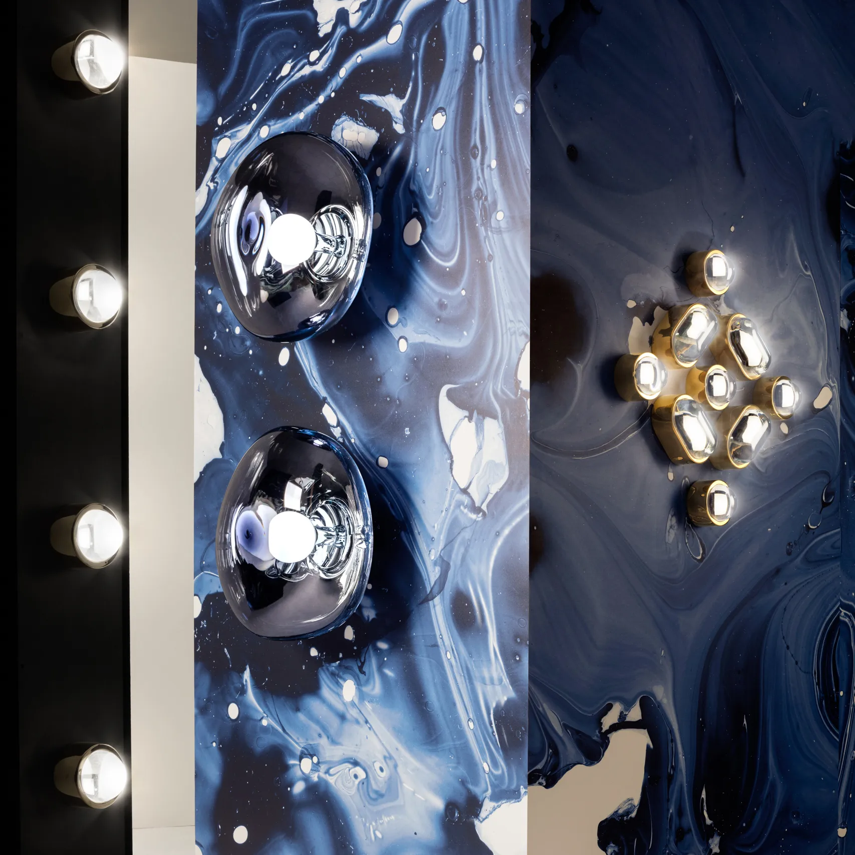 Melt Surface candeeiro de teto/parede LED , Fumo Tom Dixon