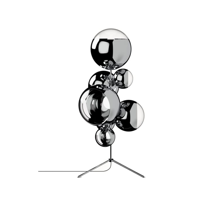 Mirror Ball chandelier candeeiro de pé LED 181 cm - Prateado - Tom Dixon