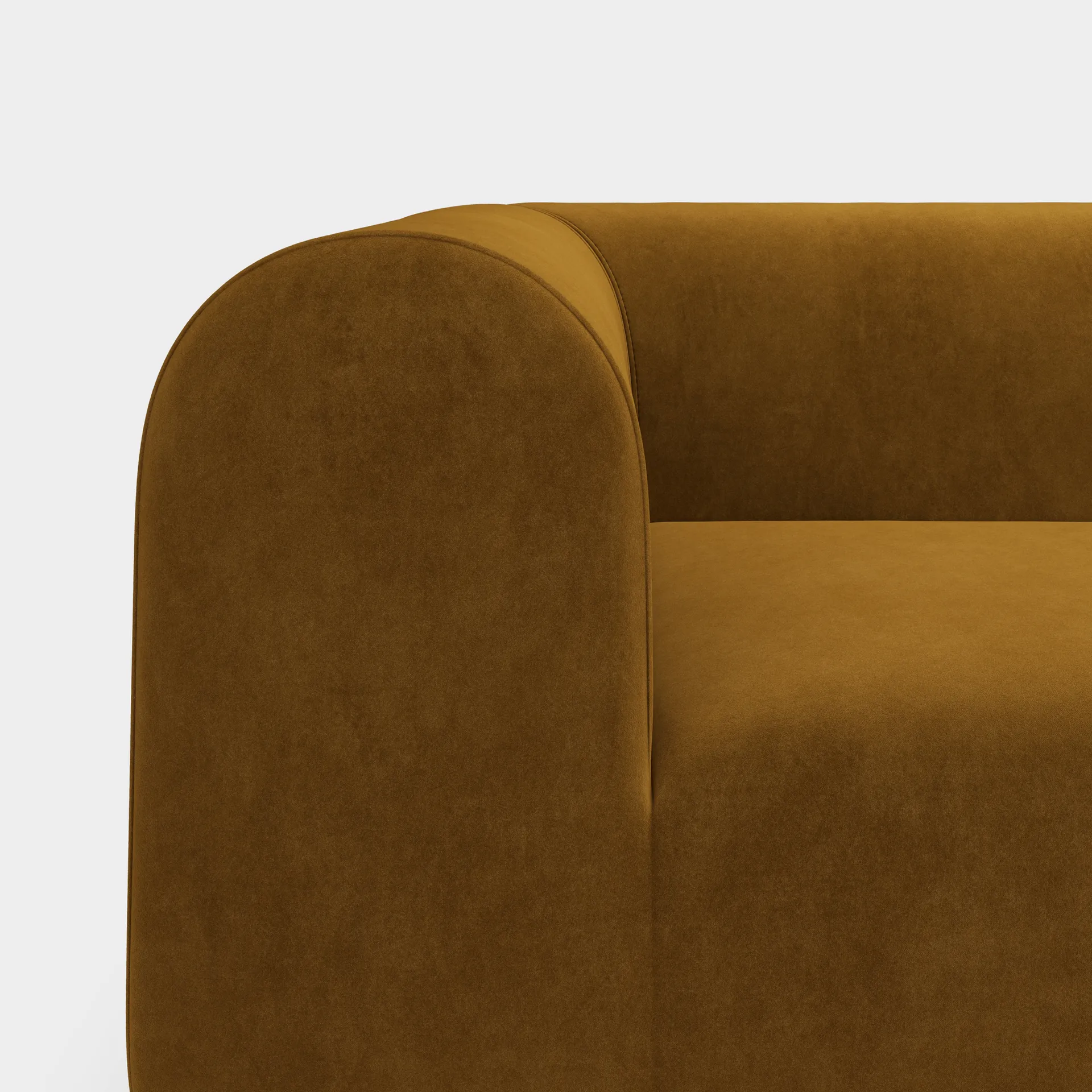 Plump sofá modular, Gold royal velvet, sofá 3 lugares Tom Dixon