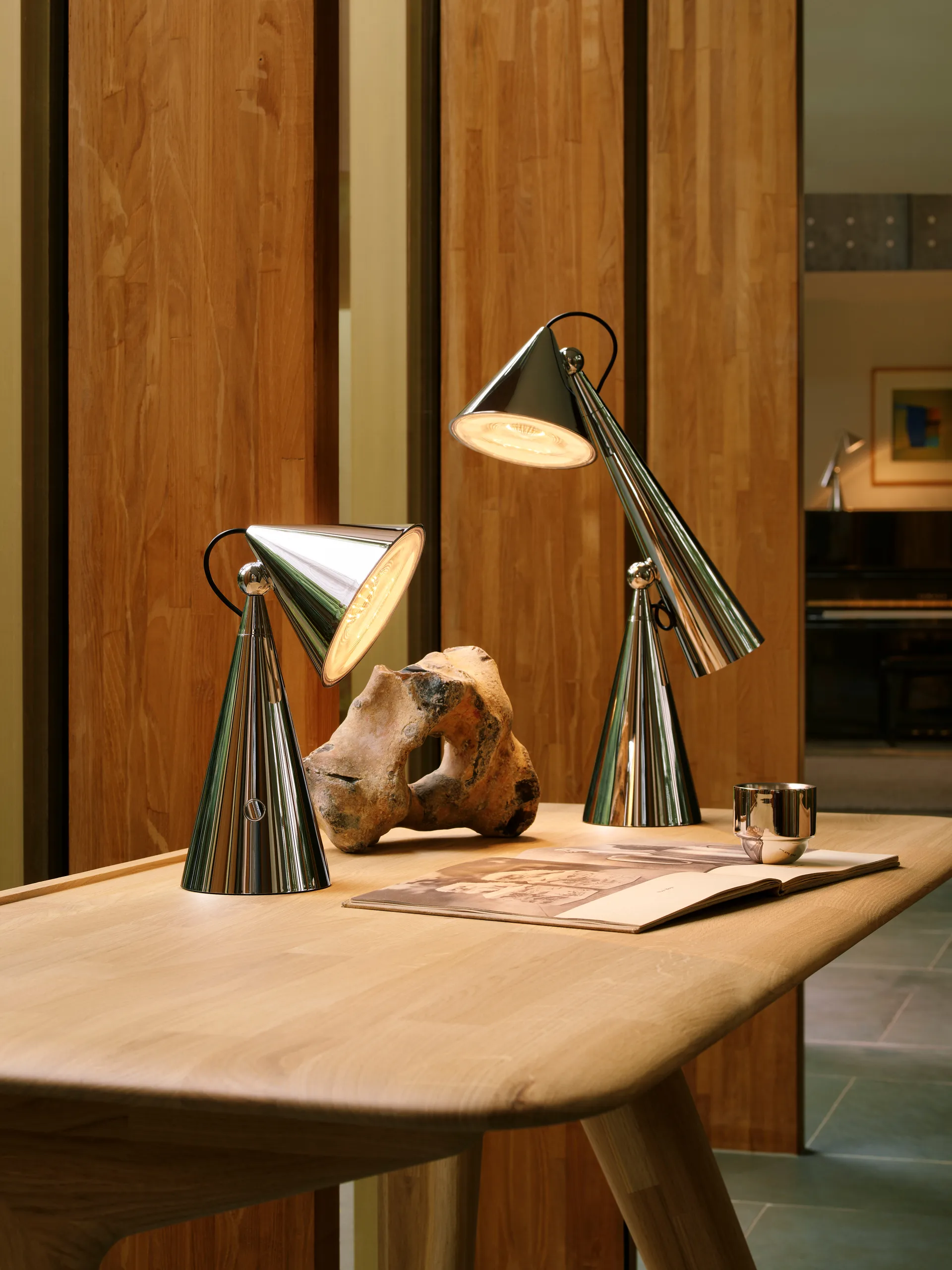 Pose Portable LED candeeiro de mesa, Prateado Tom Dixon