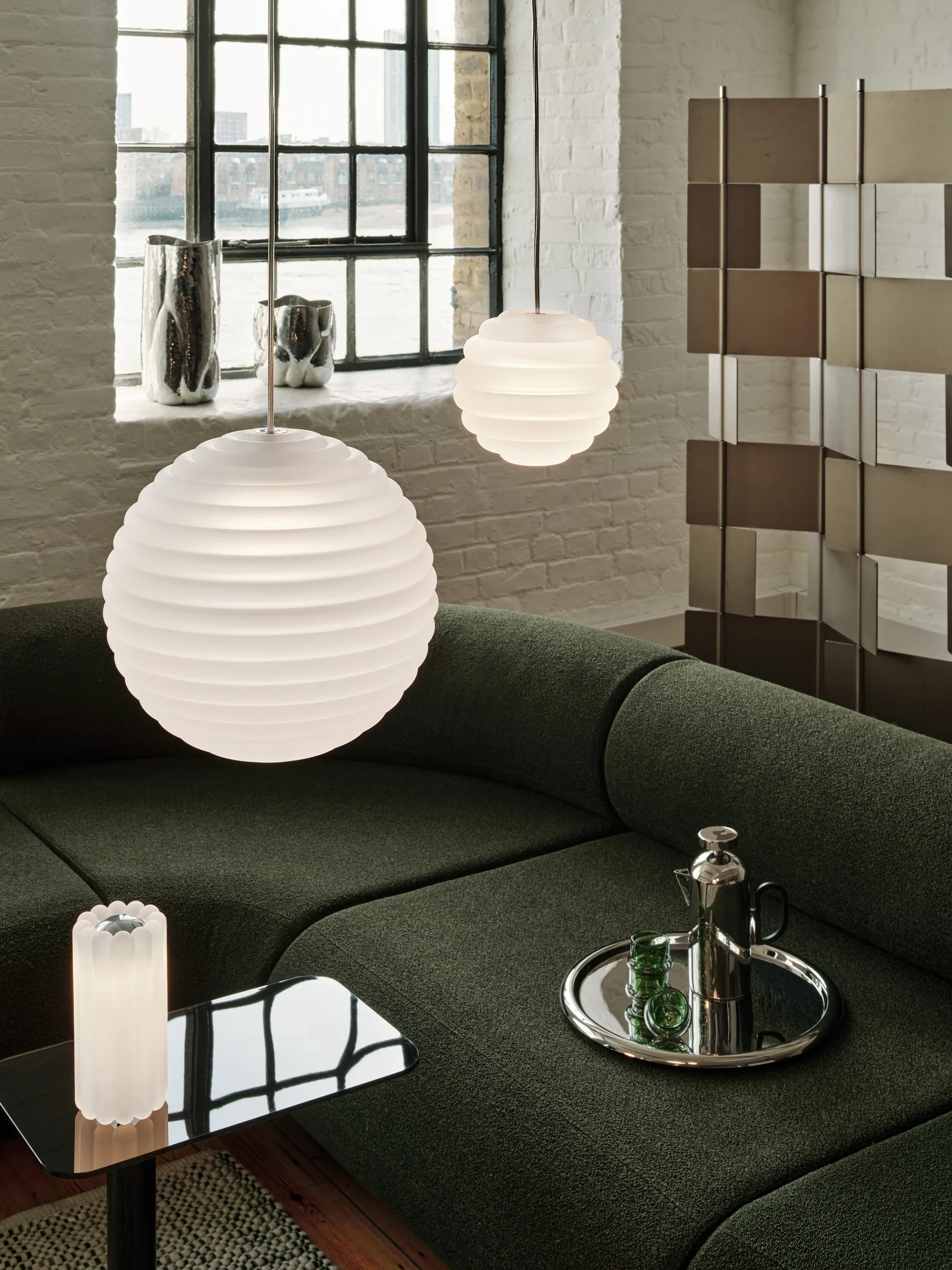 Press Sphere candeeiro suspenso LED Ø30 cm, Fosco Tom Dixon