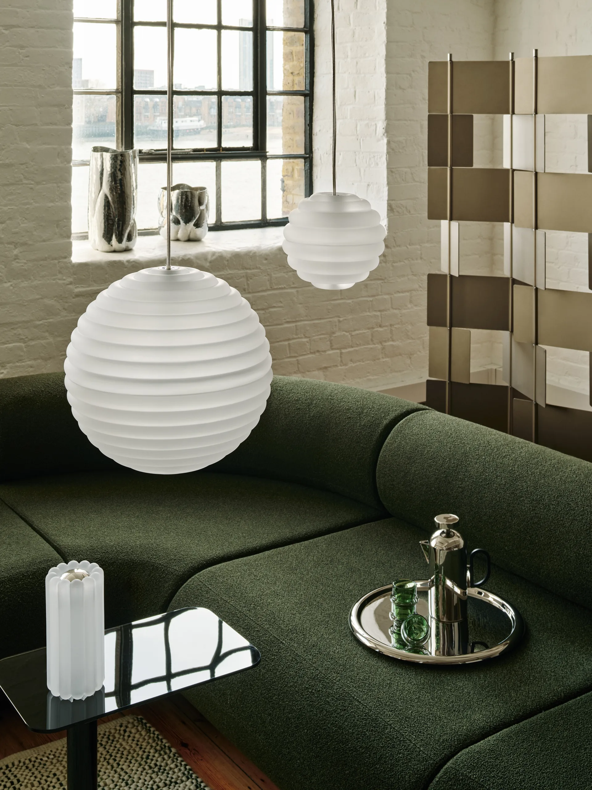 Press Sphere candeeiro suspenso LED Ø30 cm, Fosco Tom Dixon