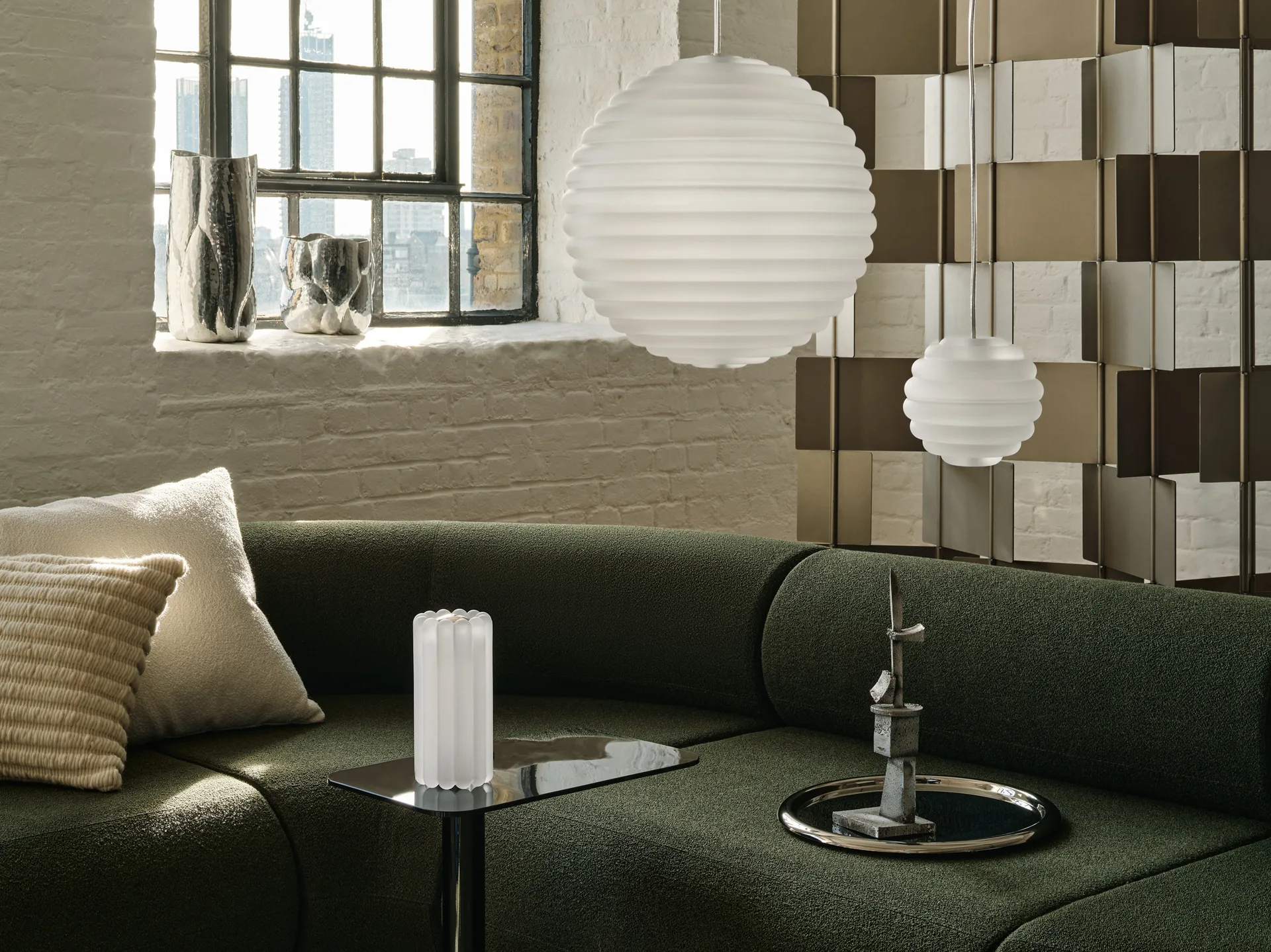 Press Sphere mini candeeiro suspenso LED Ø14,5 cm, Fosco Tom Dixon