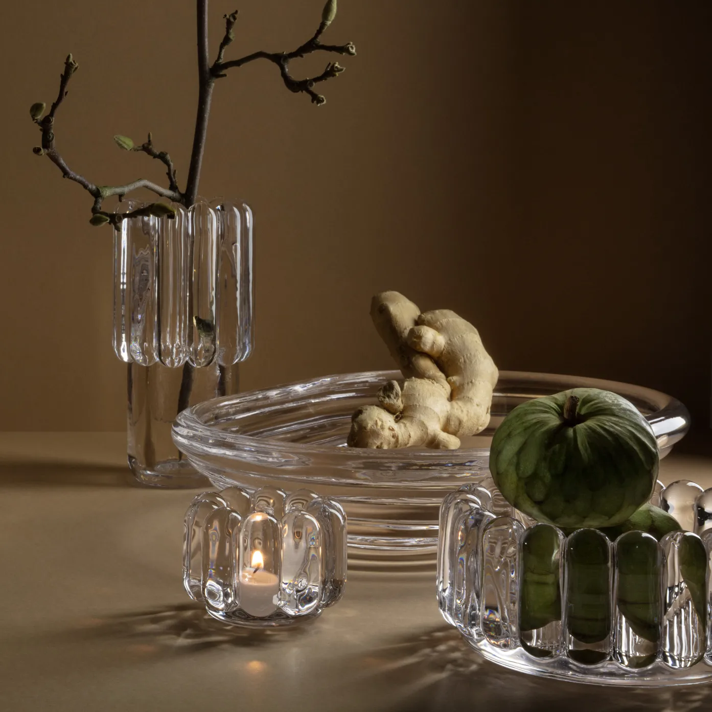 Press suporte para velas vertical, Transparente Tom Dixon
