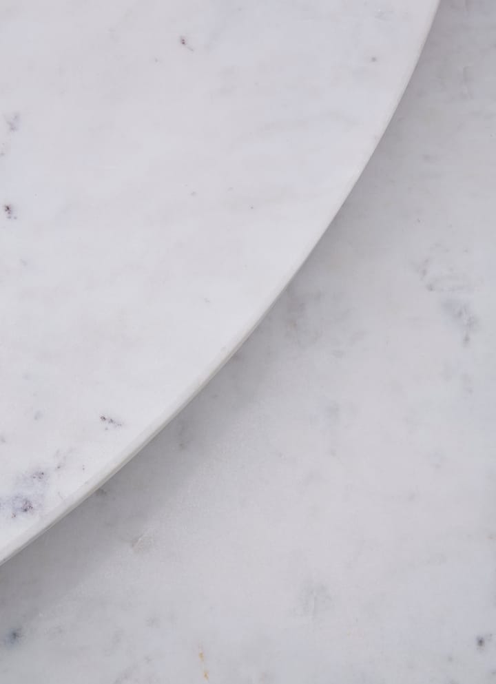Screw mesa de café Ø60 cm, Mármore branco-ferro fundido Tom Dixon