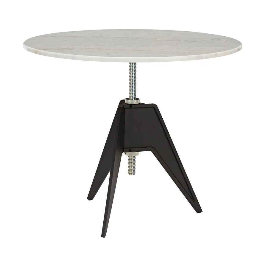 Screw mesa de café Ø60 cm, Mármore branco-ferro fundido Tom Dixon