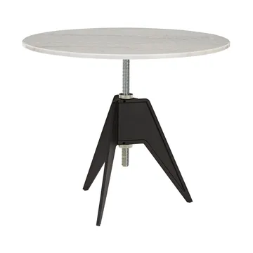 Screw mesa de café Ø60 cm - Mármore branco-ferro fundido - Tom Dixon