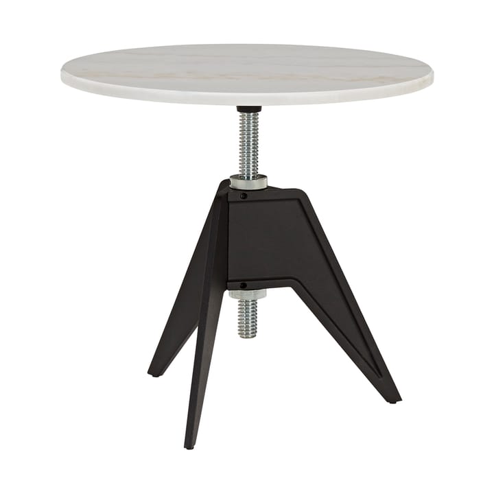 Screw mesa lateral Ø60 cm - Mármore branco-ferro fundido - Tom Dixon