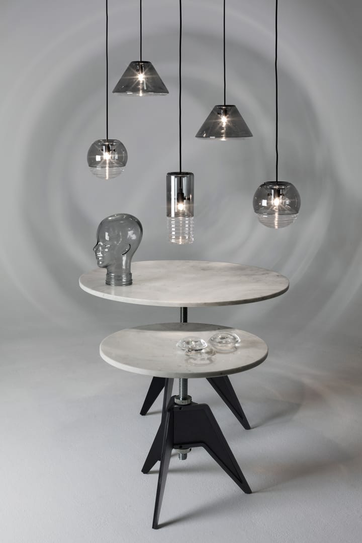 Screw mesa lateral Ø60 cm, Mármore branco-ferro fundido Tom Dixon
