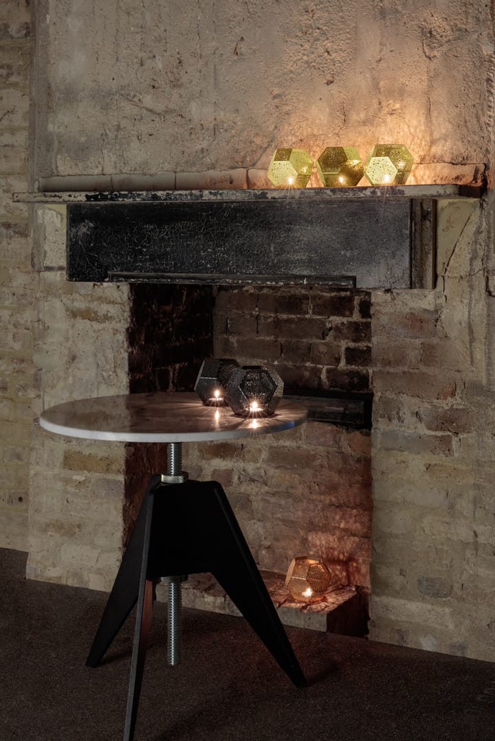 Screw mesa lateral Ø60 cm, Mármore branco-ferro fundido Tom Dixon