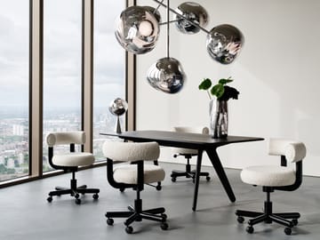 Slab Individual secretária 60x120 cm - Carvalho preto - Tom Dixon
