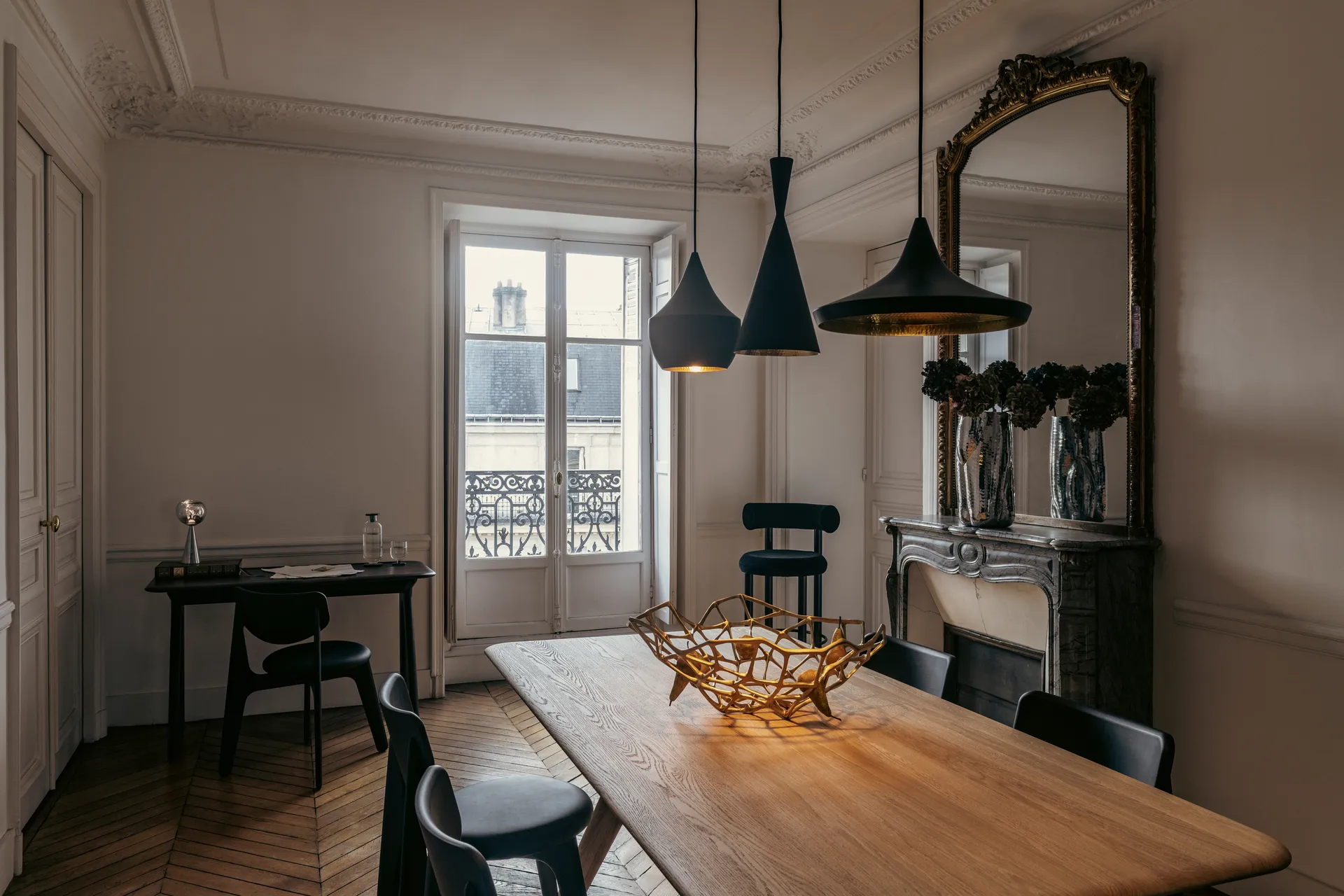 Slab Individual secretária 60x120 cm, Carvalho preto Tom Dixon