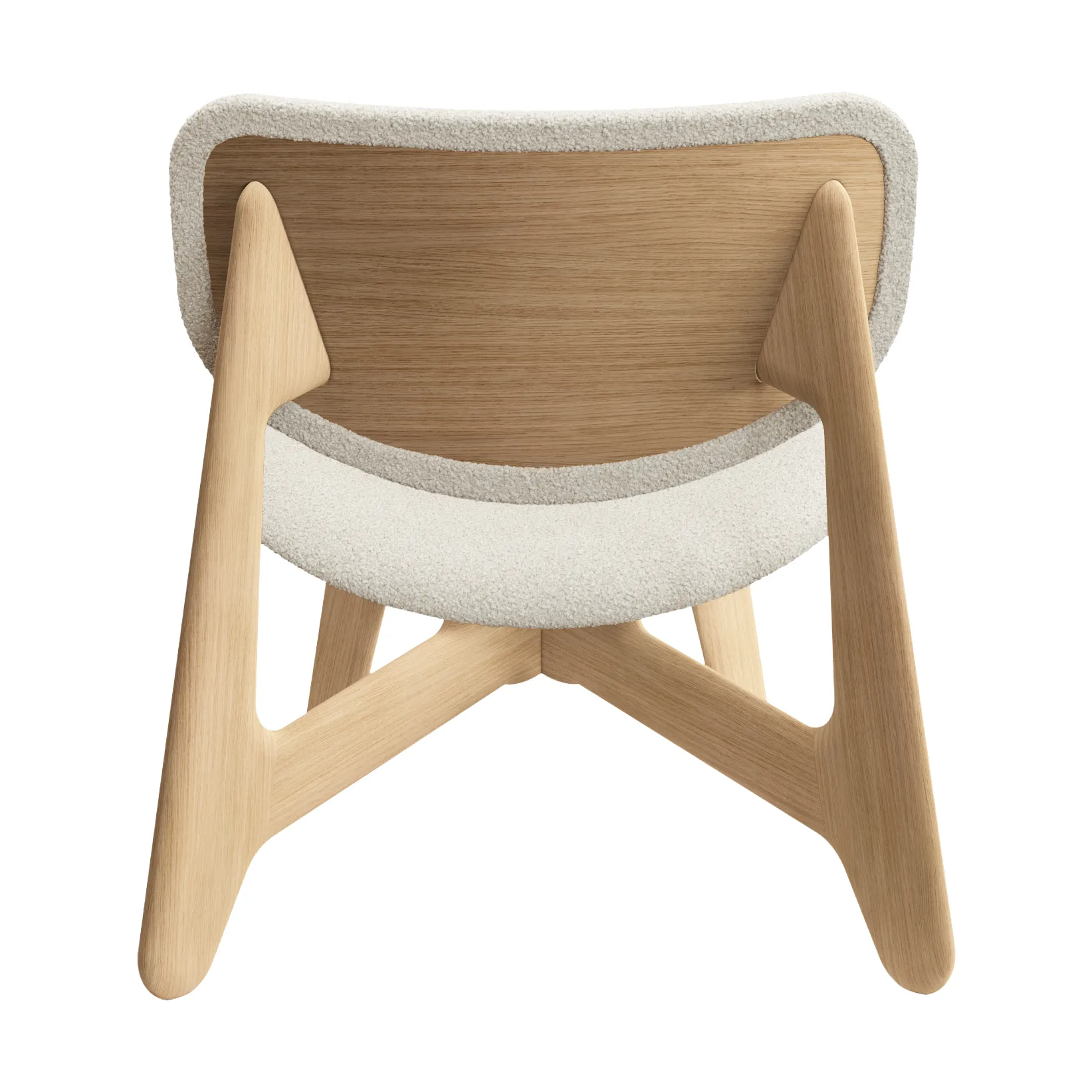 Slab poltrona com assento estofado, Natural carvalho escovado-Elle 0200 CMHR Natural Tom Dixon
