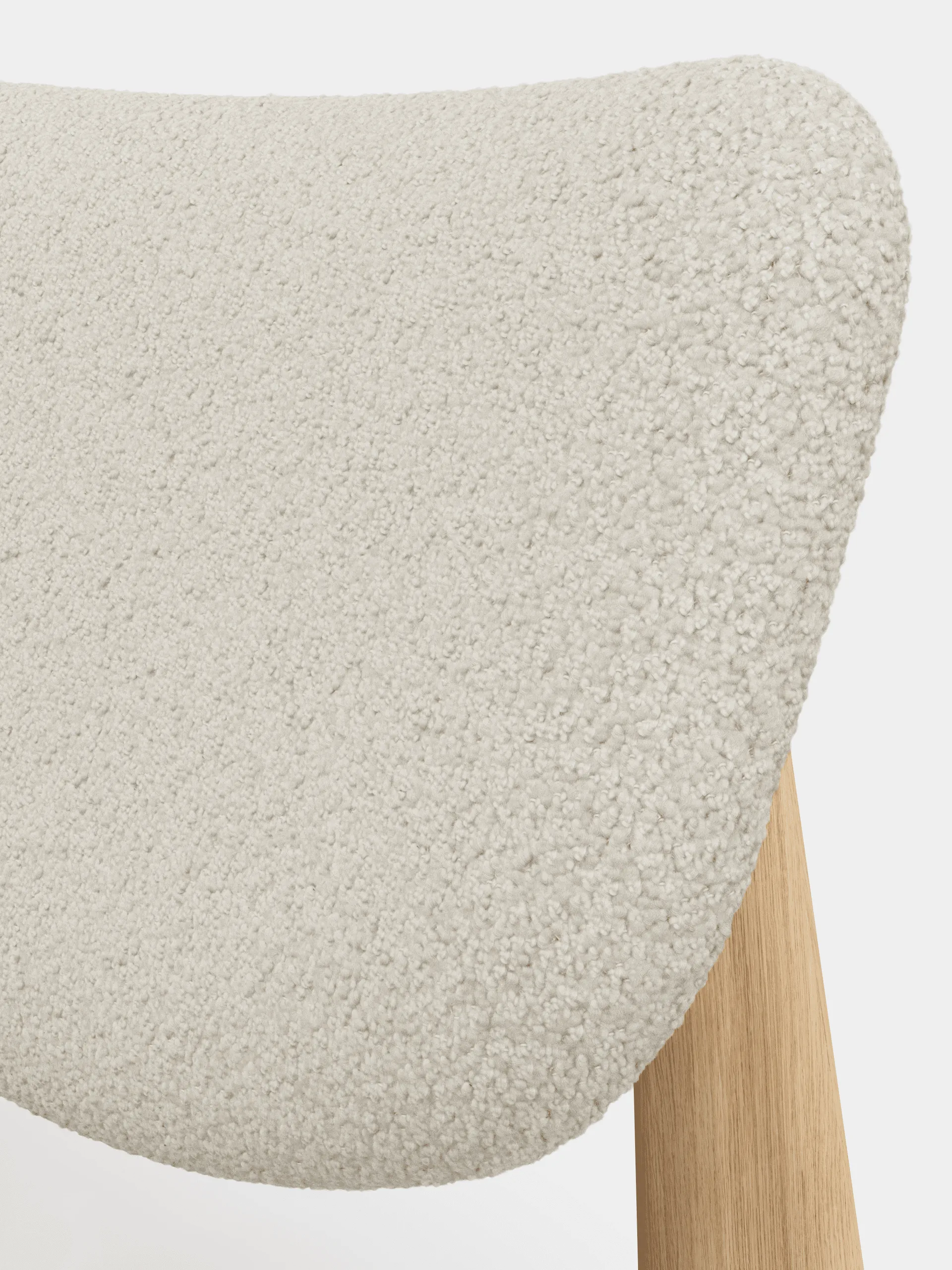 Slab poltrona com assento estofado, Natural carvalho escovado-Elle 0200 CMHR Natural Tom Dixon