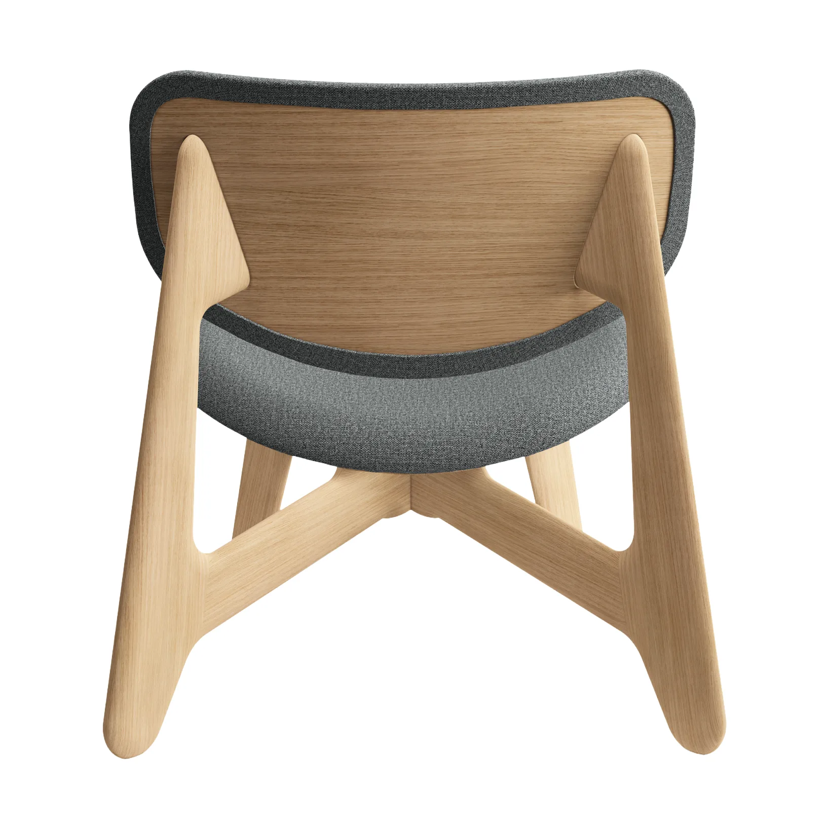 Slab poltrona com assento estofado, Natural carvalho escovado-Hallingdal 0130 mid grey Tom Dixon