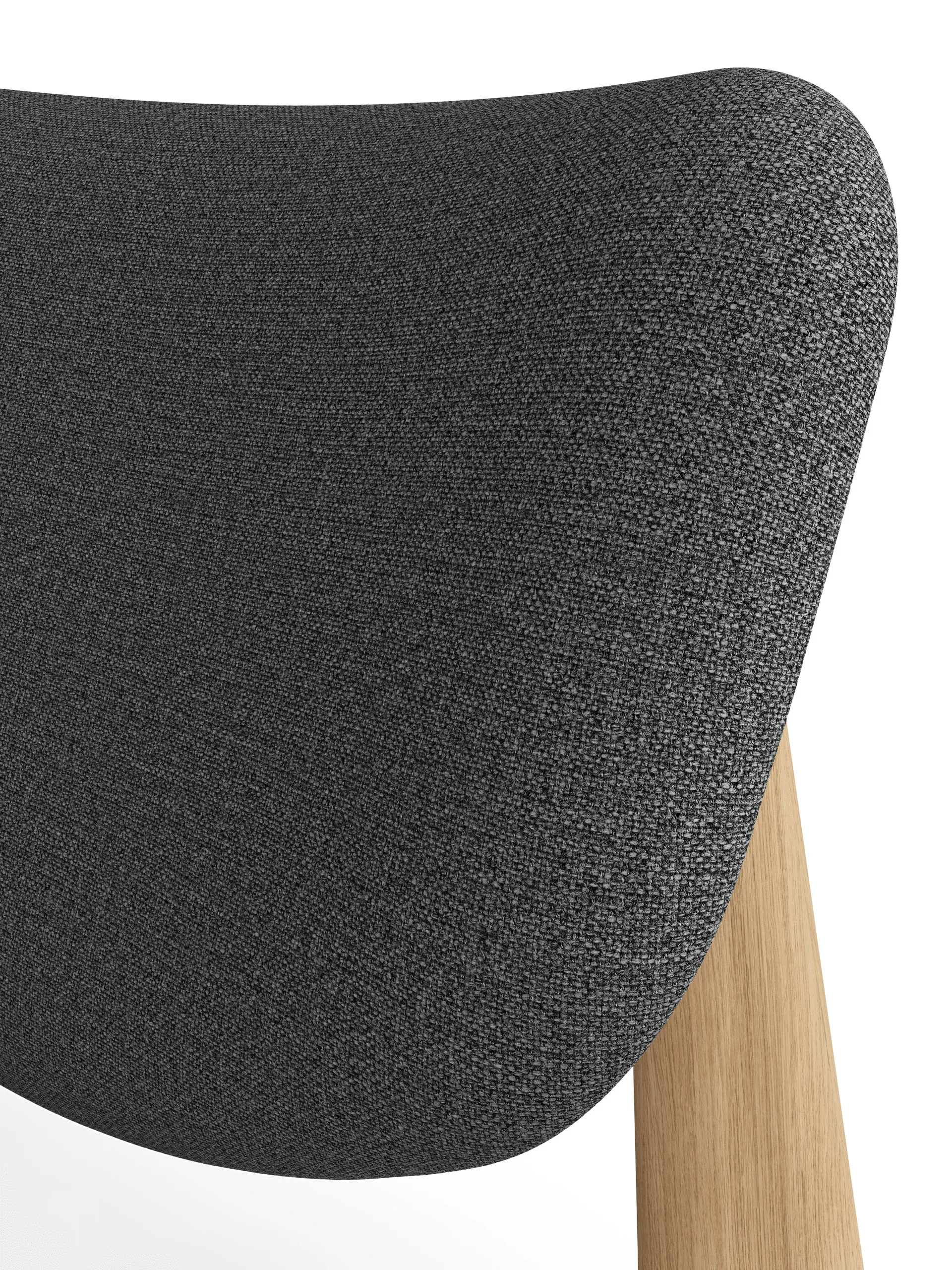 Slab poltrona com assento estofado, Natural carvalho escovado-Hallingdal 0130 mid grey Tom Dixon