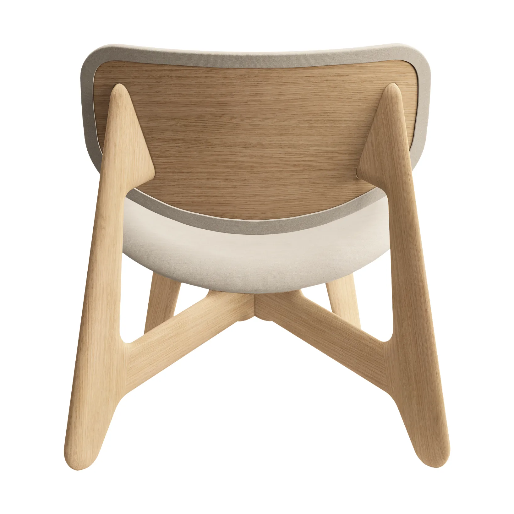 Slab poltrona com assento estofado, Natural carvalho escovado-Linara 05 CMHR Cream Tom Dixon
