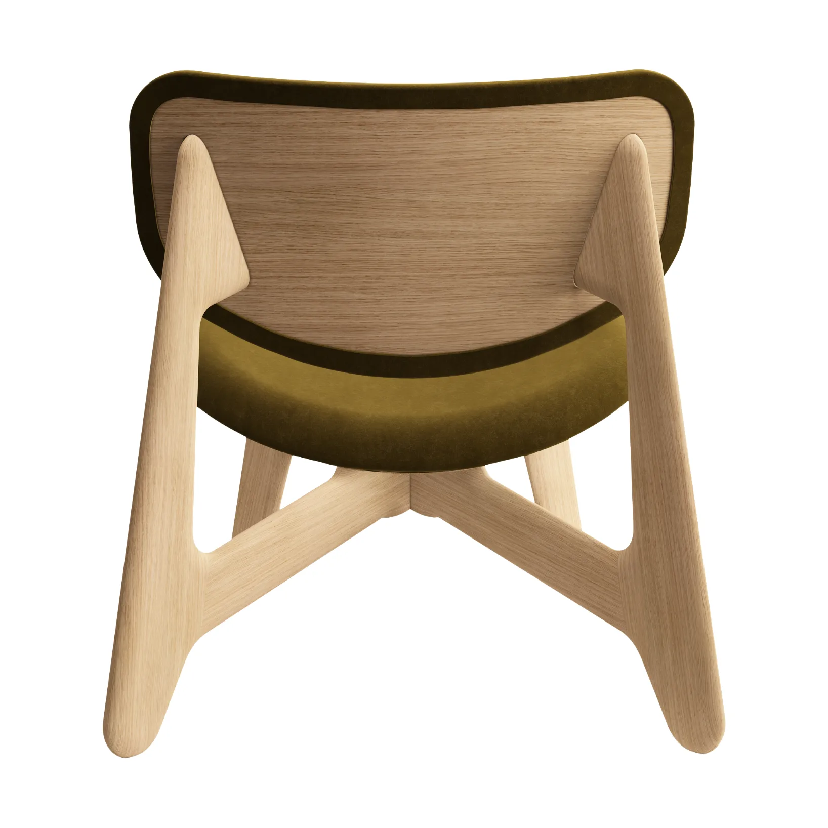 Slab poltrona com assento estofado, Natural carvalho escovado-Royal 0162 CMHR Khaki Tom Dixon