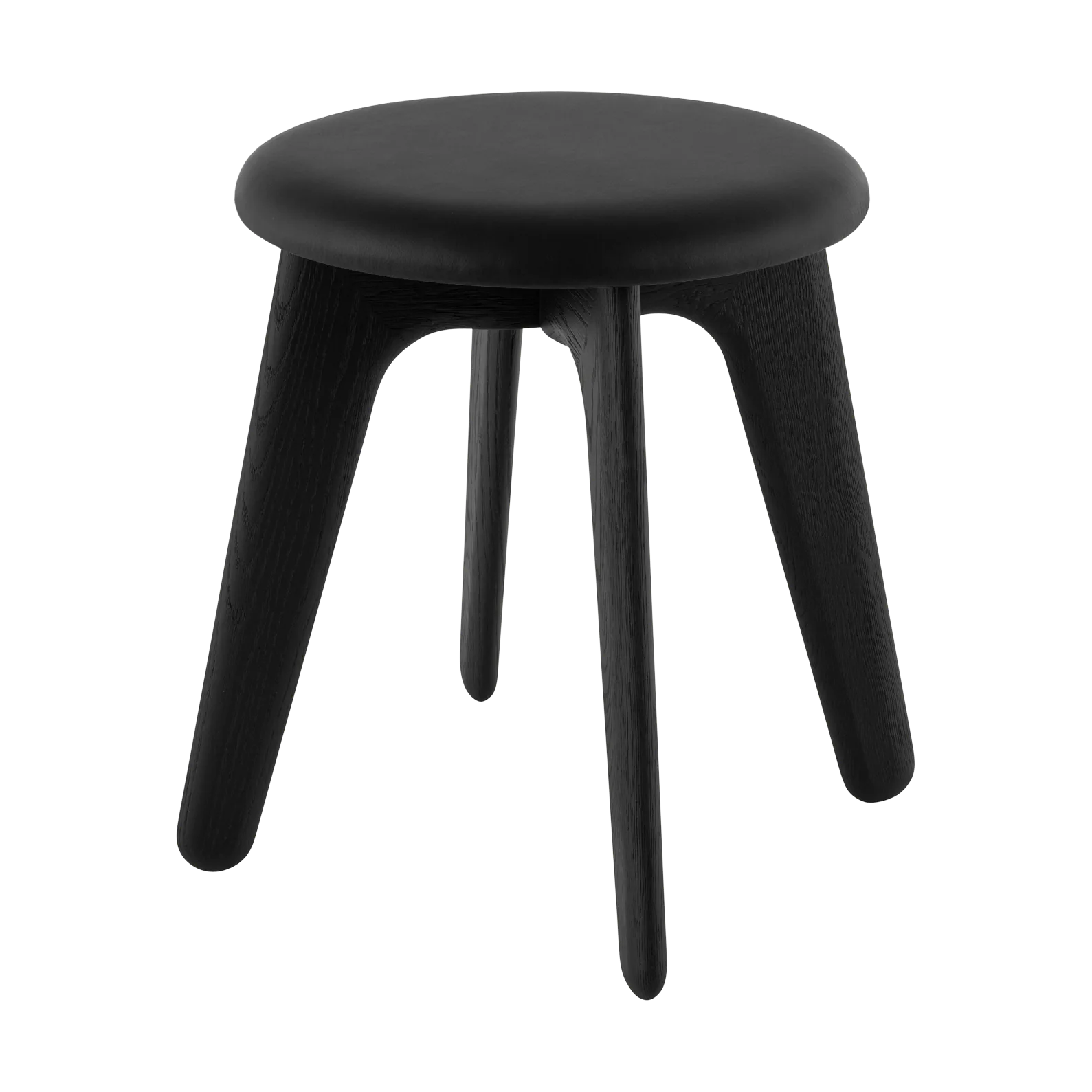 Slab pufe 45x55 cm, Black ash-black leather Tom Dixon