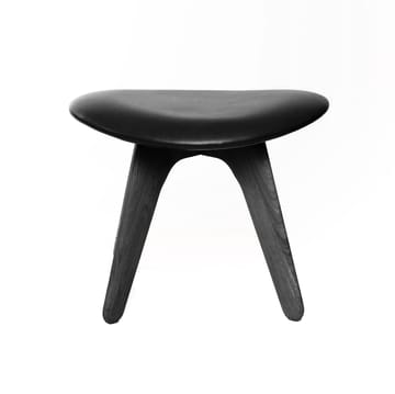 Slab pufe 45x55 cm - Black ash-black leather - Tom Dixon
