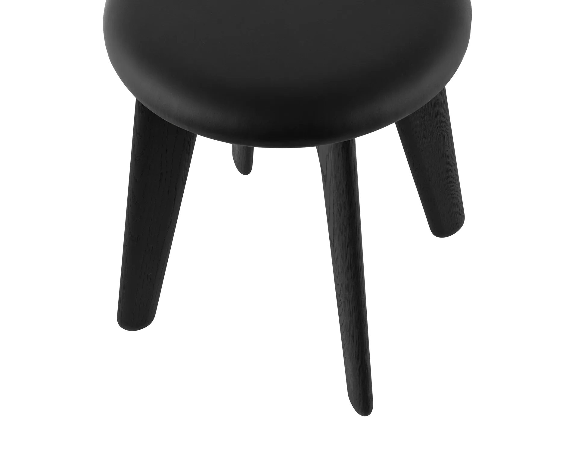 Slab pufe 45x55 cm, Black ash-black leather Tom Dixon
