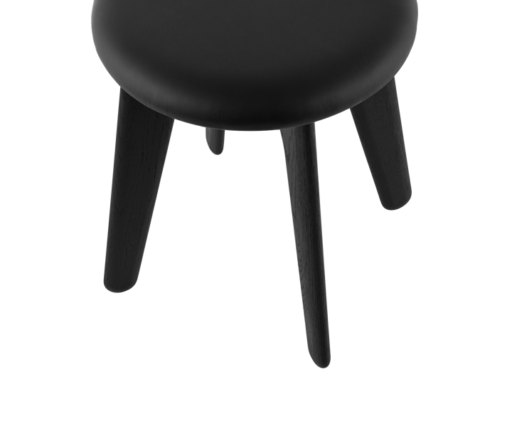Slab pufe 45x55 cm, Black ash-black leather Tom Dixon