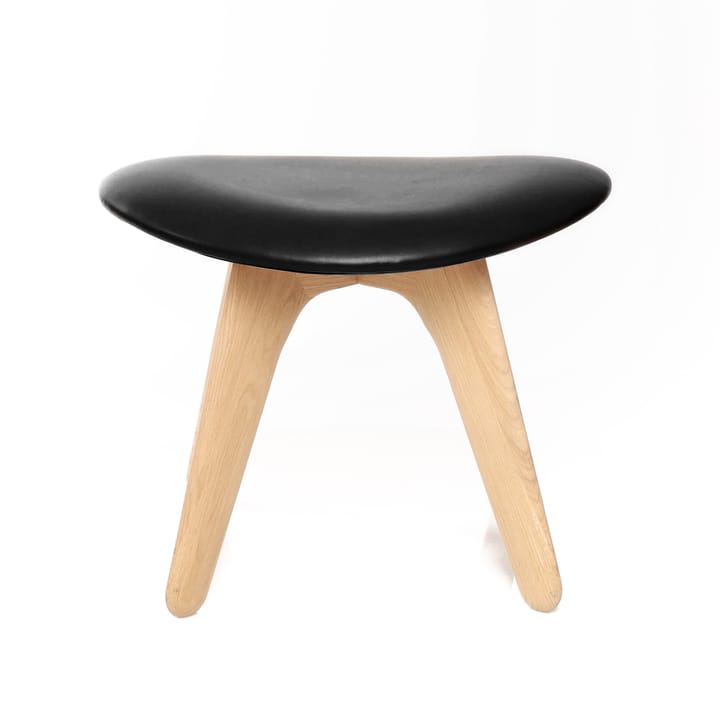 Slab pufe 45x55 cm, Carvalho natural-couro preto Tom Dixon