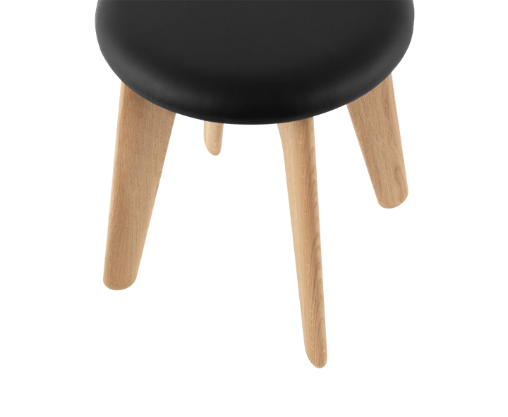 Slab pufe 45x55 cm, Carvalho natural-couro preto Tom Dixon