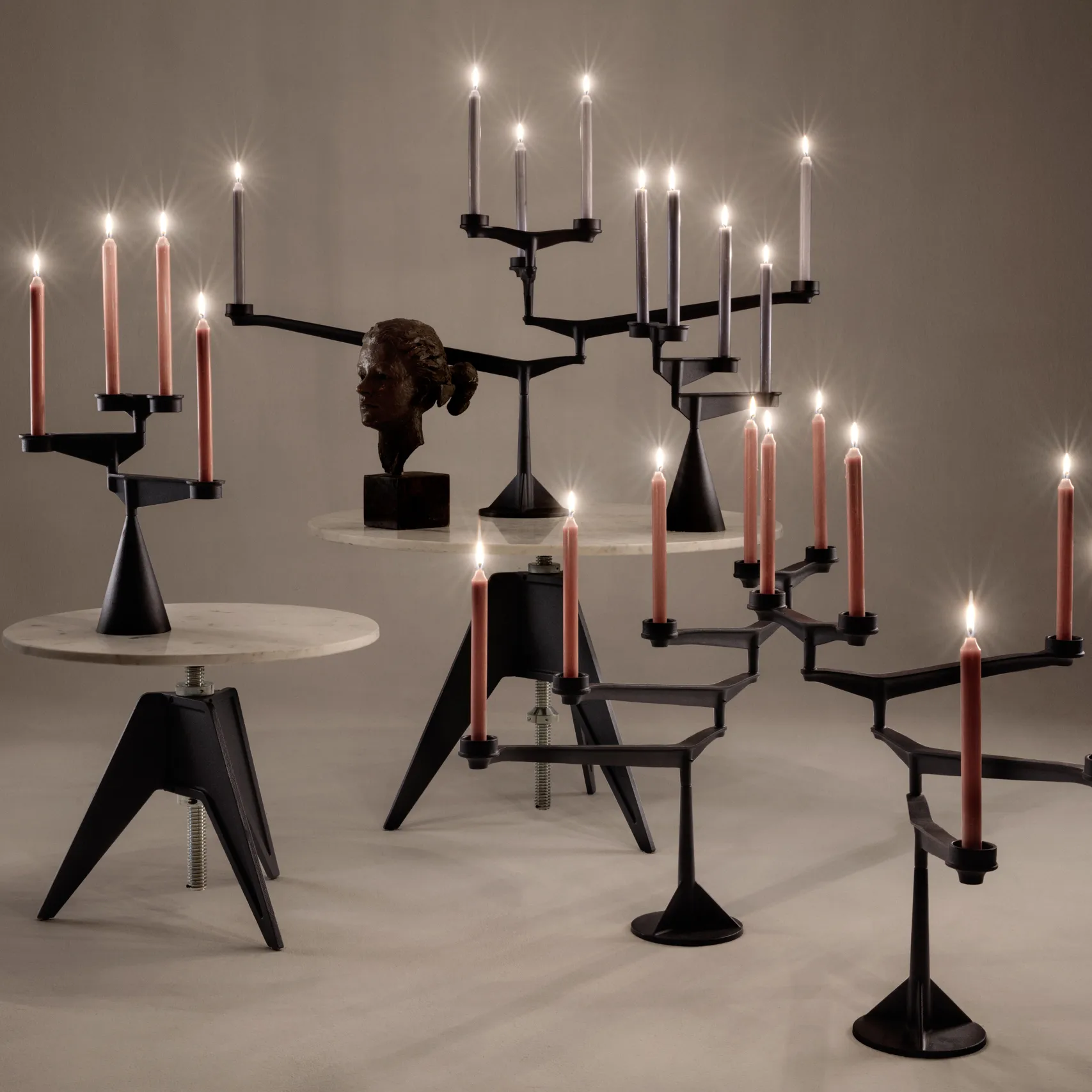 Spin candelabro mini, Preto Tom Dixon