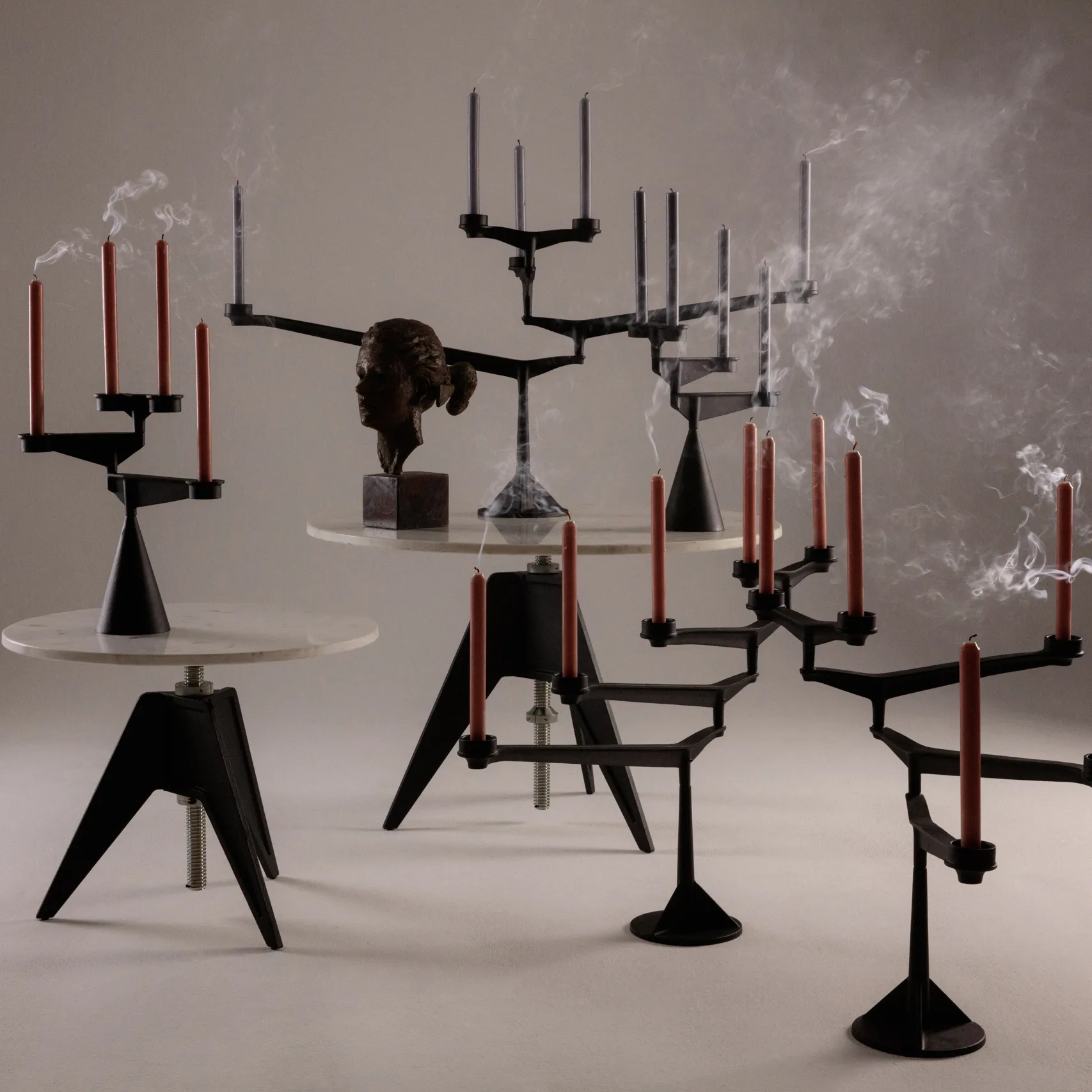 Spin candelabro mini, Preto Tom Dixon