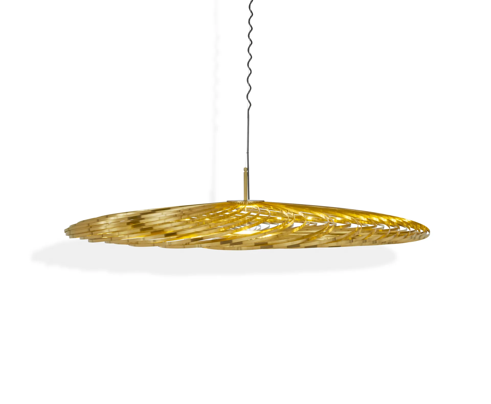 Spring candeeiro suspenso LED latão, Grande Tom Dixon