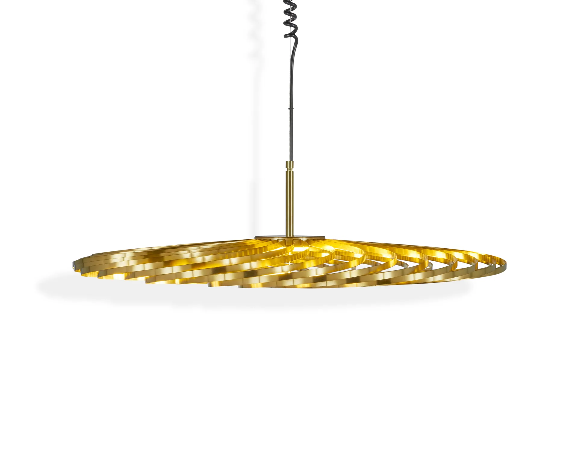 Spring candeeiro suspenso LED latão, Pequeno Tom Dixon