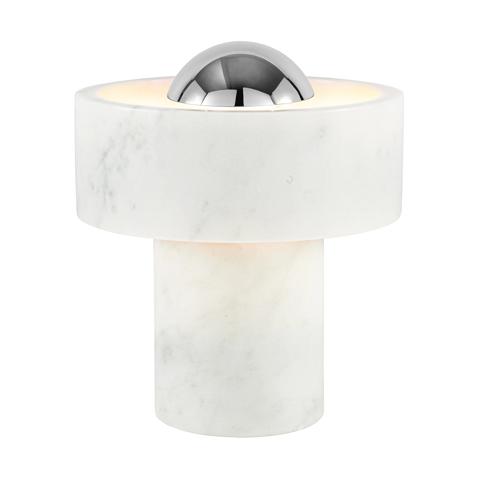 Stone candeeiro de mesa LED portátil 28 cm, Mármore-dourado Tom Dixon