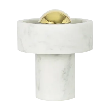 Stone candeeiro de mesa LED portátil 28 cm - Mármore-prateado - Tom Dixon