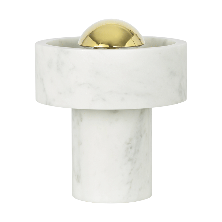 Stone candeeiro de mesa LED portátil 28 cm - Mármore-prateado - Tom Dixon