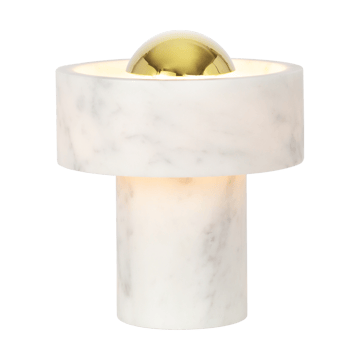 Stone candeeiro de mesa LED portátil 28 cm - Mármore-prateado - Tom Dixon