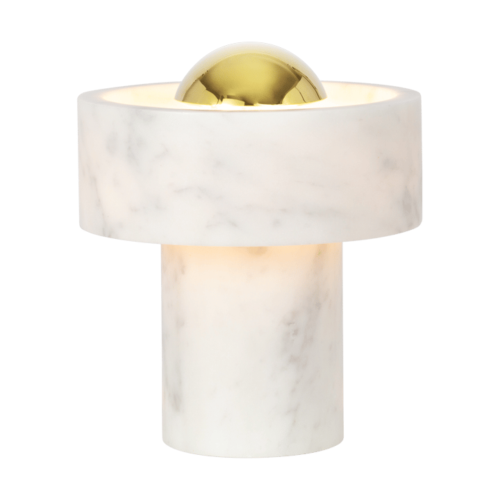 Stone candeeiro de mesa LED portátil 28 cm, Mármore-prateado Tom Dixon