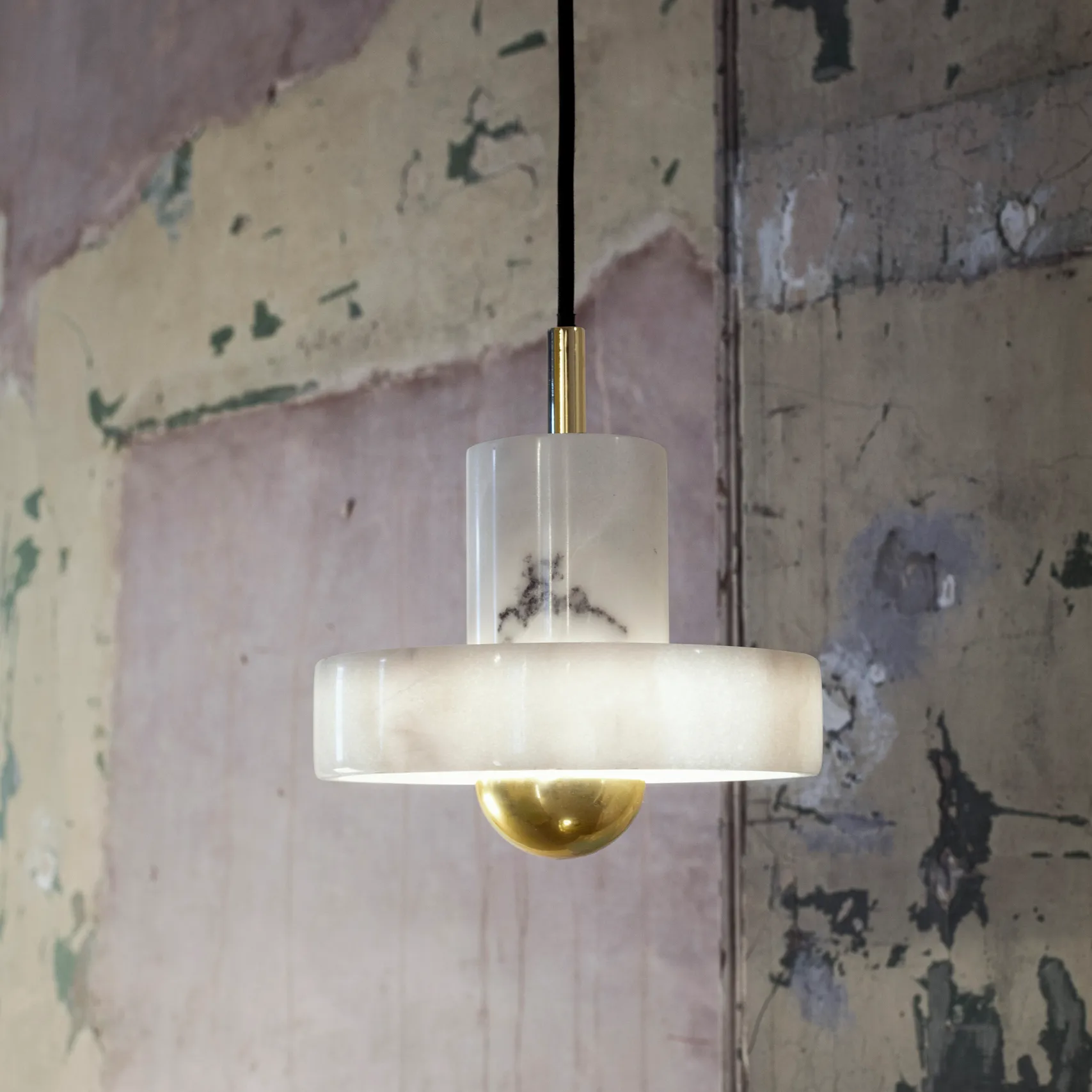 Stone candeeiro suspenso , Mármore branco Tom Dixon